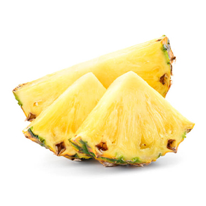 Freshly cut pineapple